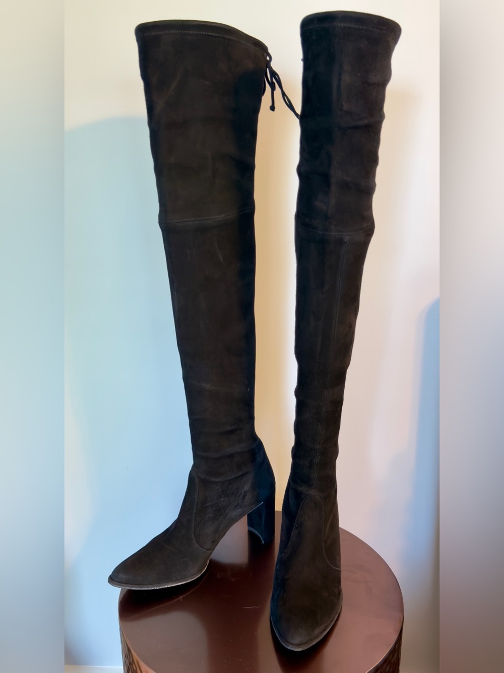 Stuart Weitzman Black Over-the-Knee Suede Boots - Picture 14 of 15